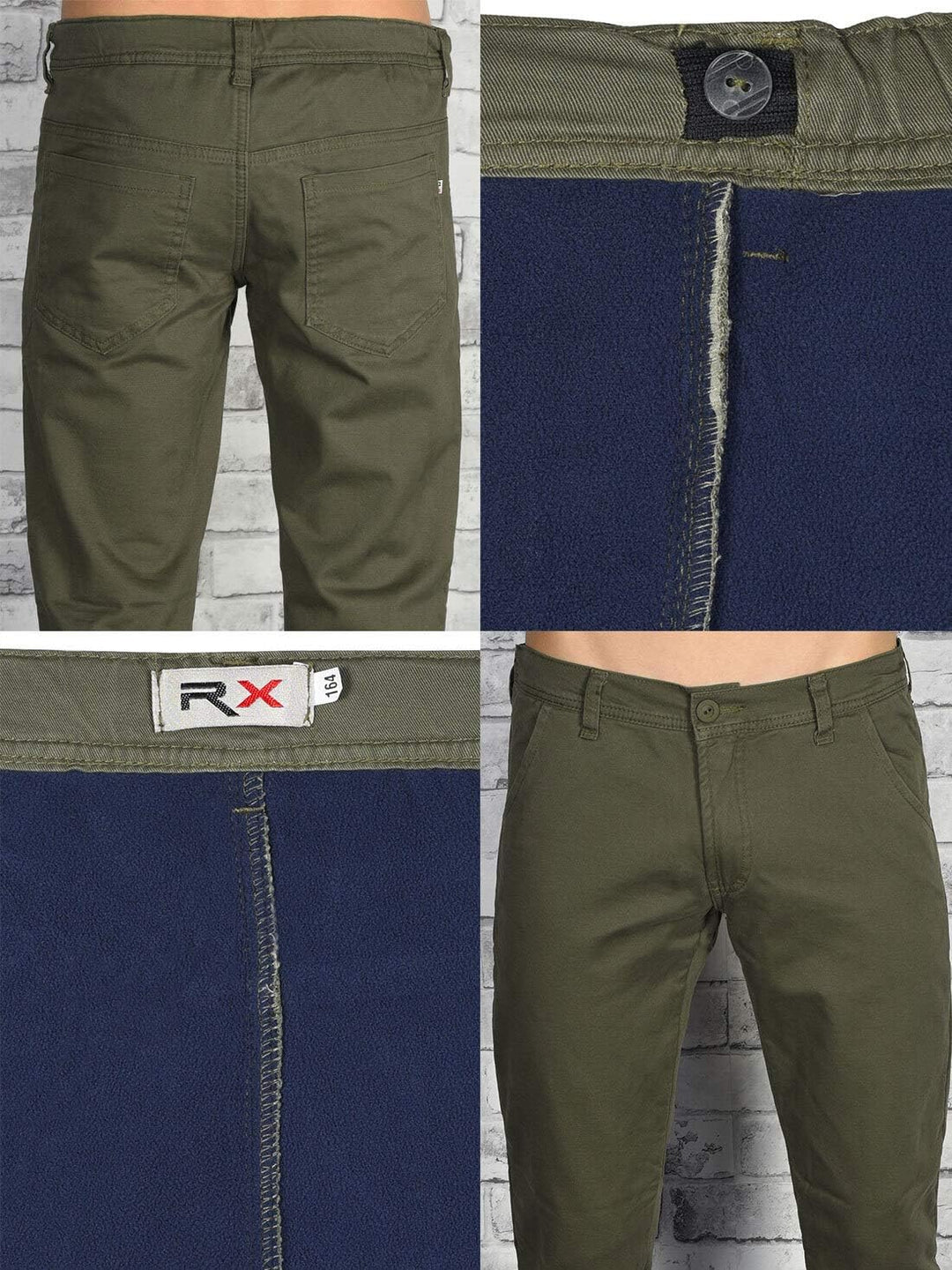 BEZLIT Jungen Thermo Chino Hose Gefüttert 22879 104 Olivegrün, 104 Olivegrün