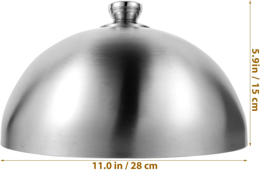 Cabilock Speiseglocke Edelstahl Burger Dome Käse Schmelzkuppel Tellerglocke Servierglocke Teppanyaki