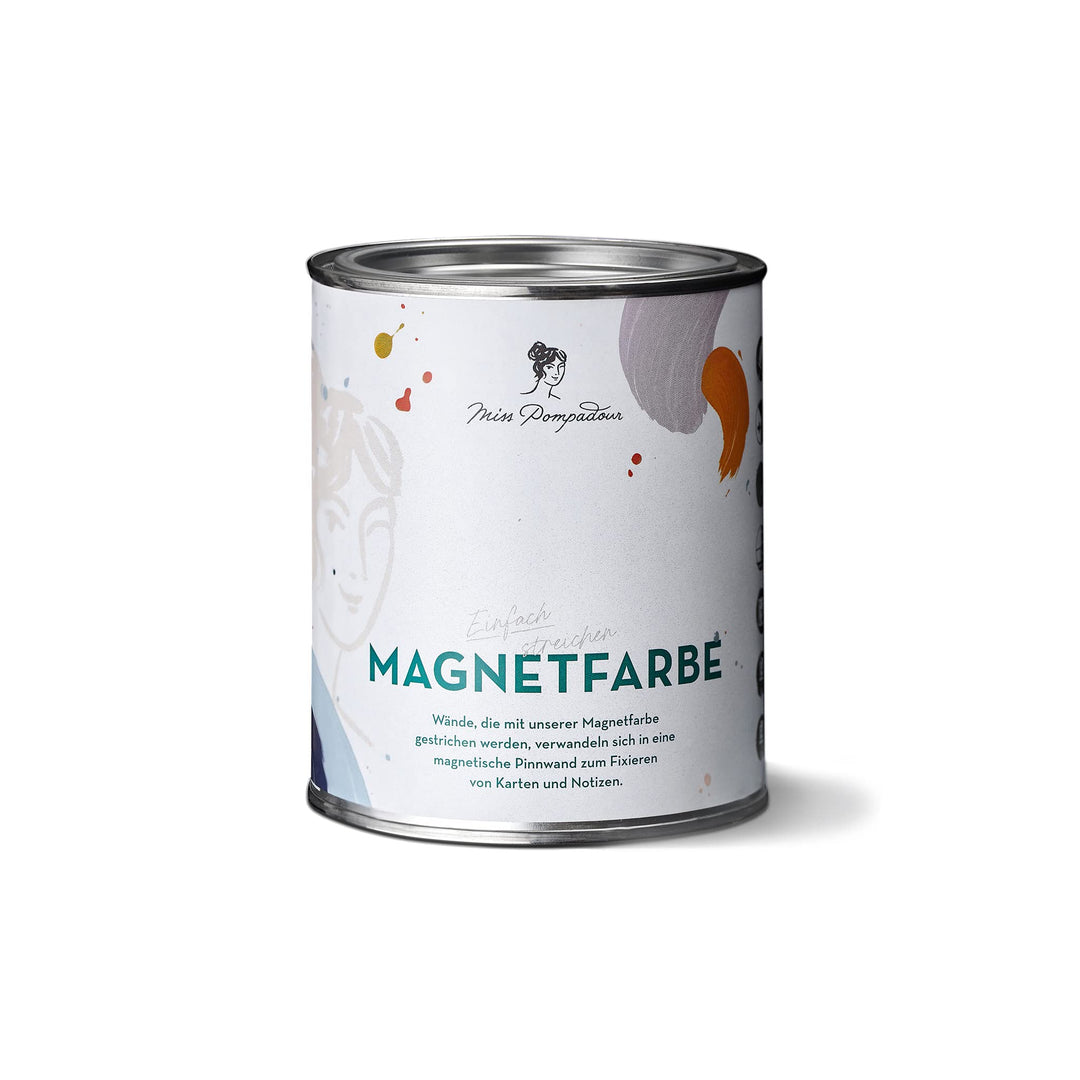 MissPompadour haftstarke Magnetfarbe, Magnetlack 750 ml überstreichbar, geruchsarm - für Innen, dunk
