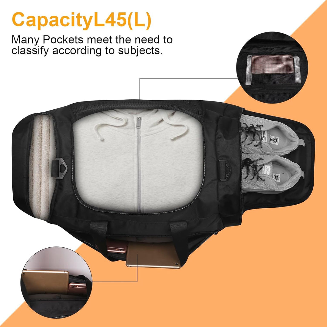 Speedsporting Sporttasche Männer Reisetasche Wasserdicht Fitnesstasche für männer mit Schuhfach Gym