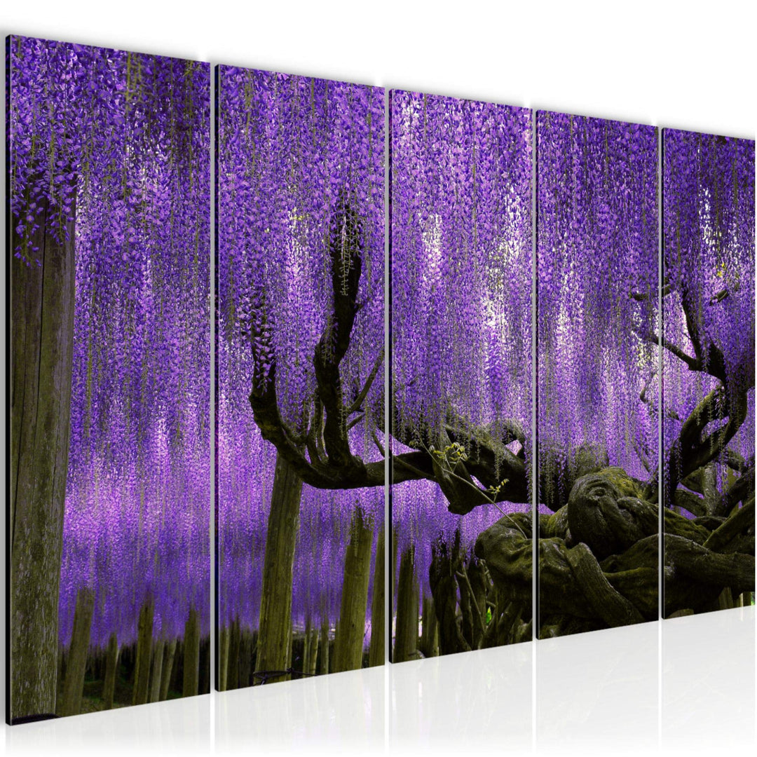 Runa Art Bild Wald Landschaft Wandbilder auf Vlies Leinwand 5 Teilig Wanddekoration Schlafzimmer Woh