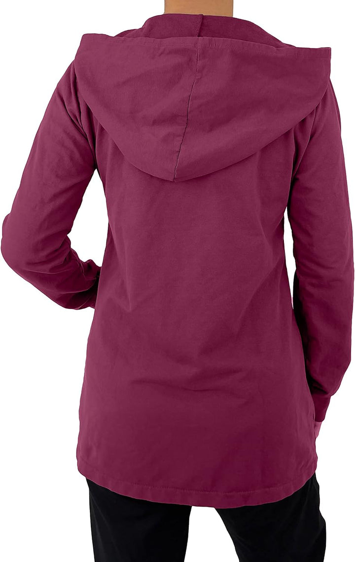 JOPHY & CO. Langes Sweatshirt für Frauen mit Kapuze, Reissverschluss und Taschen (cod. 9047) S Borde