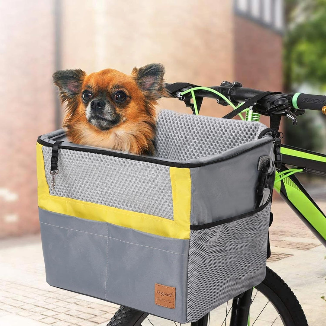 Pet Carrier Fahrradkorb - Wasserdichter Atmungsaktiver Hundetrage - Multi-Pocket Welpenkorb für Pend