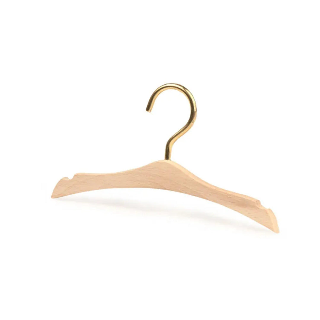 Egmont Toys Holz-Kleiderbügel für Puppensachen - 6er Set, 12 cm Länge, Puppen-Kleiderbügel, Puppenzu