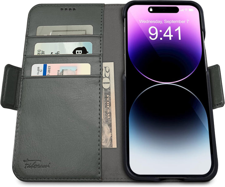 Dreem Fibonacci iPhone 14 Pro Geldbörsen-Hülle / 2-in-1 Stossfestes MagSafe Case und abnehmbares Lux