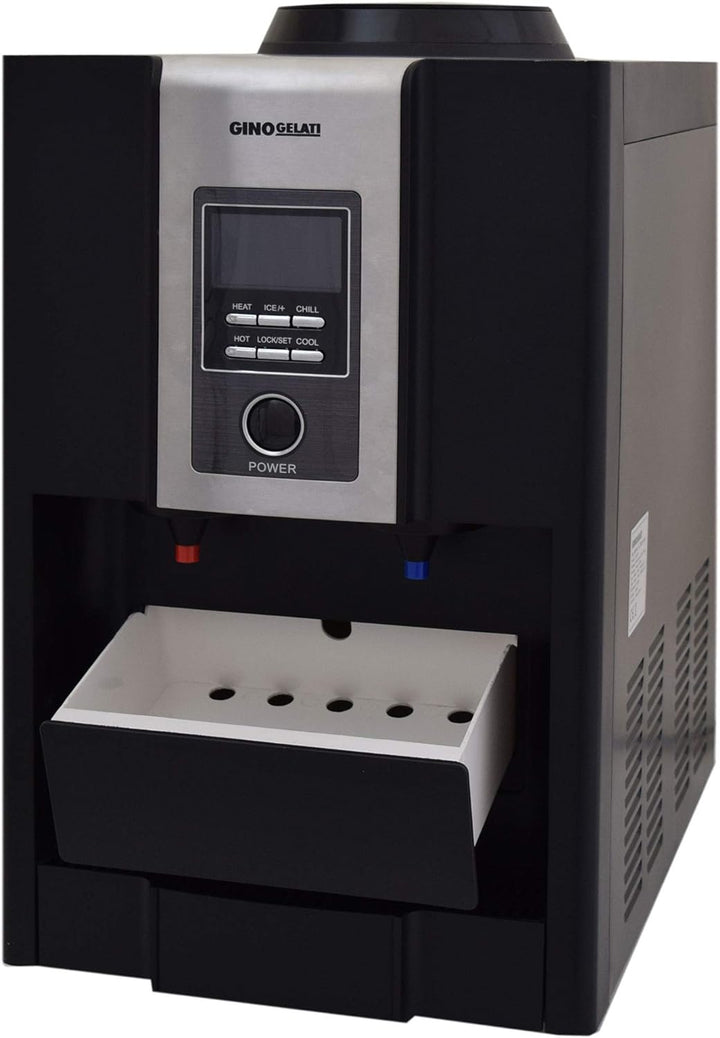 Gino Gelati GG-500W Digitaler Eiswürfelbereiter,(mit Heiss- und Kaltwasserfunktion, LCD Display)