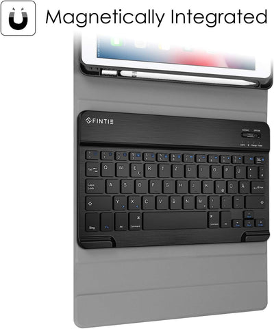 Fintie Tastatur Hülle für iPad 9.7 2018 (6. Generation), Soft TPU Rückseite Gehäuse Keyboard Case mi