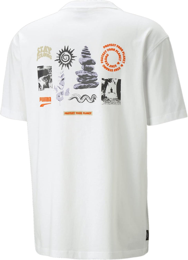 PUMA Lifestyle - Textilien - T-Shirts Downtown Graphic T-Shirt L Weiss, L Weiss