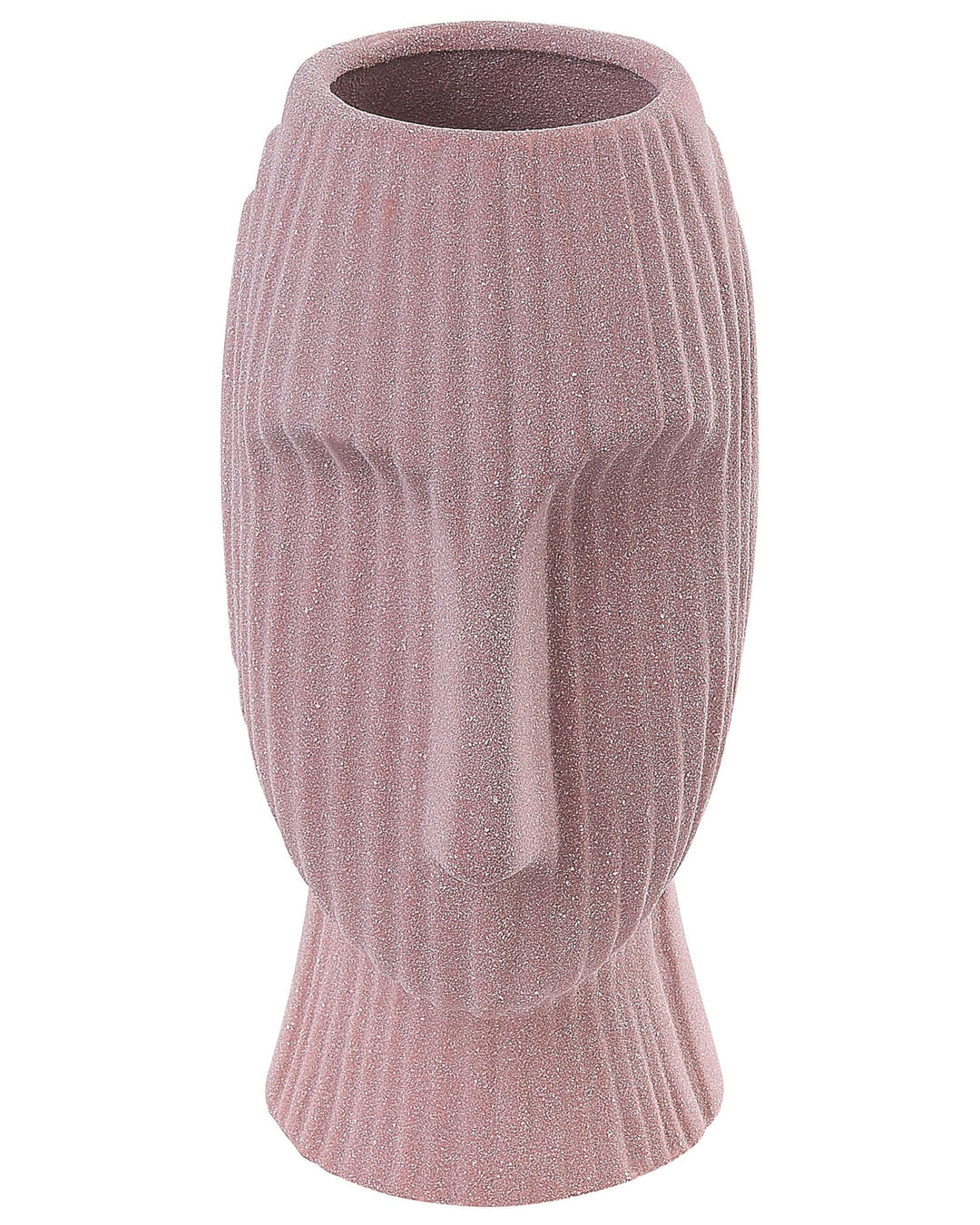 Moderne Vase Steinzeug pfirsichrosa Minimalistische gesichtsförmig Pallini