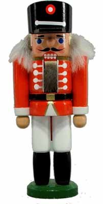 Rudolphs Schatzkiste Nussknacker Husar rot BxHxT 5x15x4cm NEU Weihnachten Seiffen Nutcracker Nüsse E