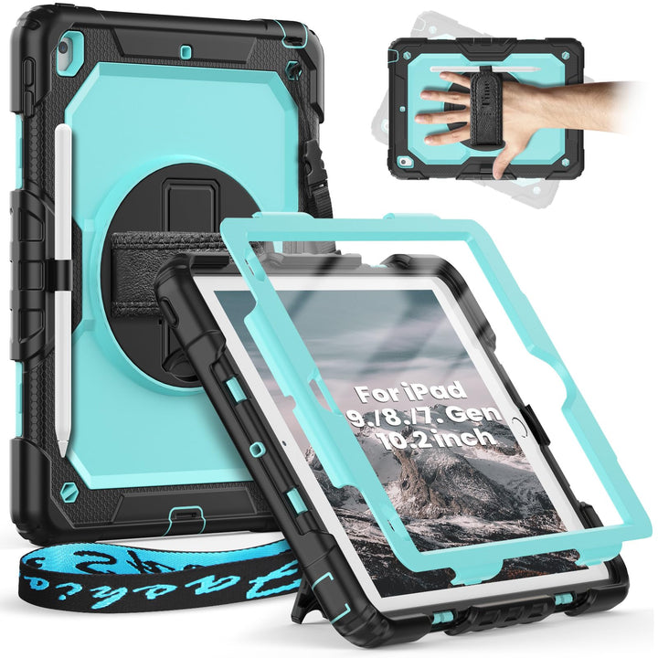 Timecity Hülle für iPad 9/8 / 7 Generation 2021/2020 / 2019 10,2 Zoll Schutzhülle Stossfest Robust m