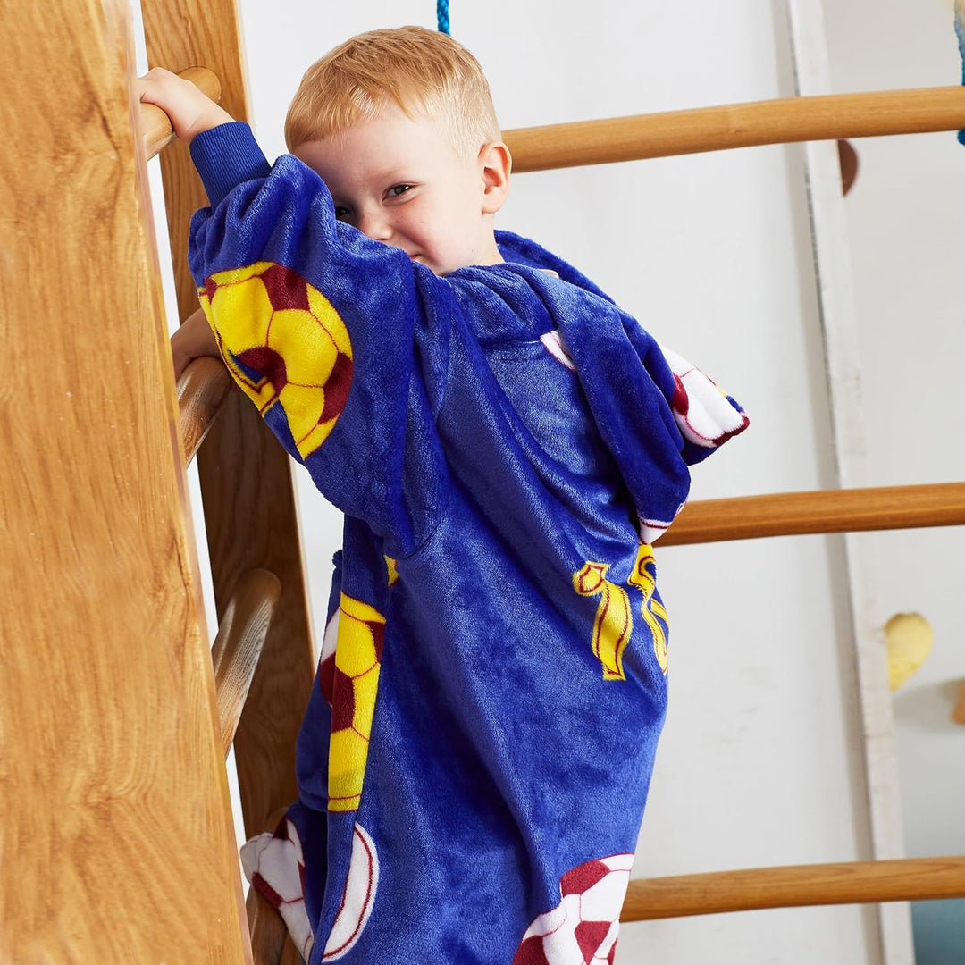 Catalonia Classy Oversize Hoodie Decke Kinder mit Ärmeln, Warm Kuscheldecke Geschenk für 110-150cm M