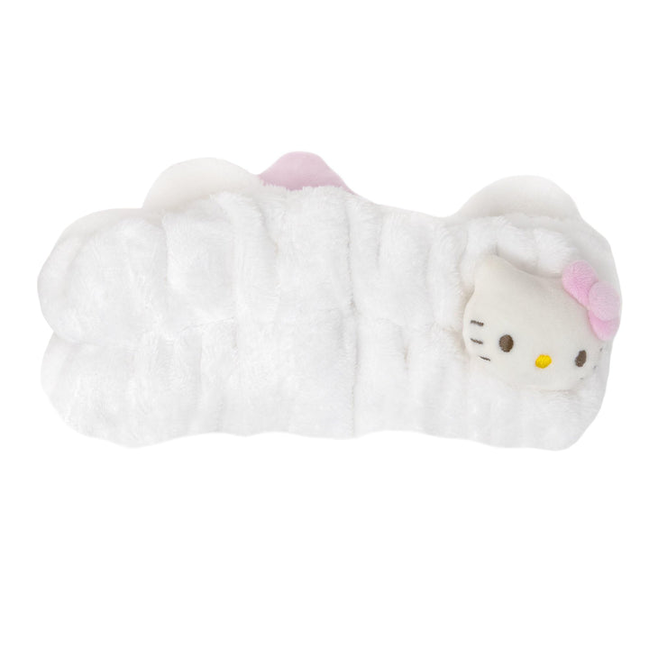 Plüsch-Spa-Stirnband mit Hello Kitty's charakteristischer Schleife, Rosa, tierversuchsfrei und vegan