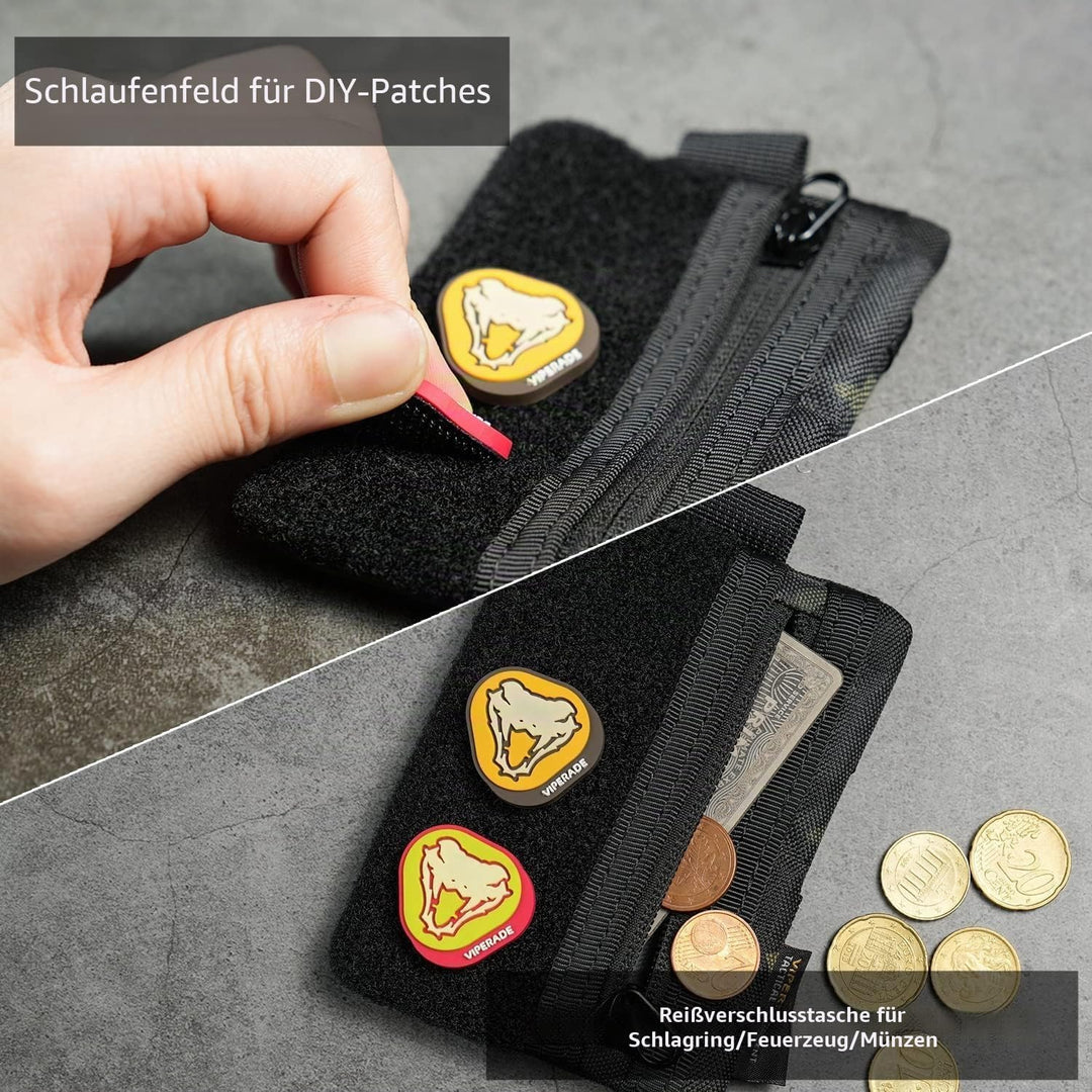 VIPERADE VE15 Mini EDC Pouch,Kleiner EDC Organizer Tasche mit 3 Taschen,Mini EDC Werkzeugtasche mit