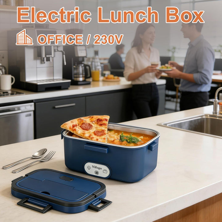 Nifogo Elektrische Lunchbox 100W für Auto/Lkw/Büro Beheizbare Lunchbox 12V/24V/230V Electric Lunch B