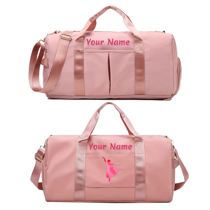 Personalisierte Gepäcktasche mit Foto-Namenstext, individuelle Reisetasche mit Nass- und Trockentasc