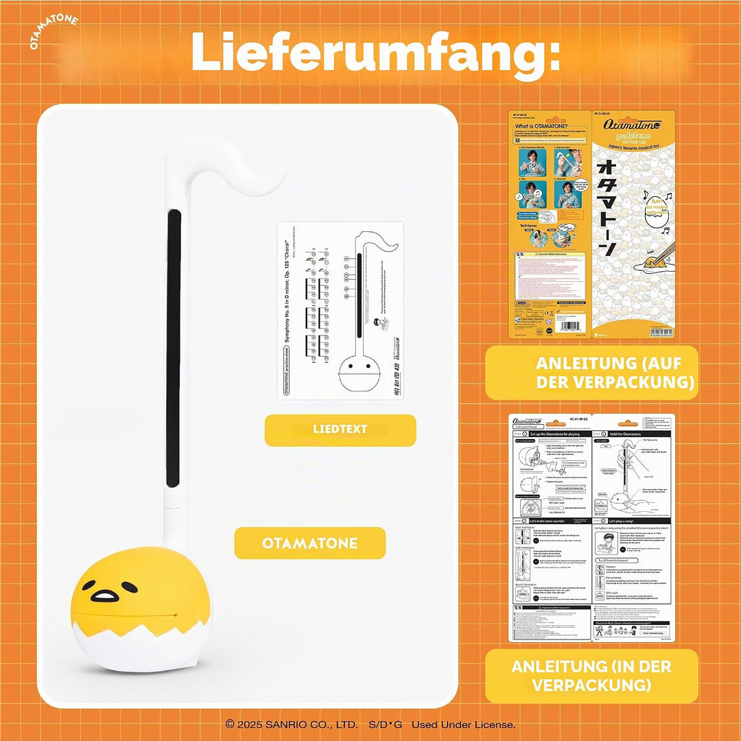 Otamatone Special Edition Sanrio (Gudetama) – Lustiges elektronisches Musikspielzeug-Synthesizer-Ins