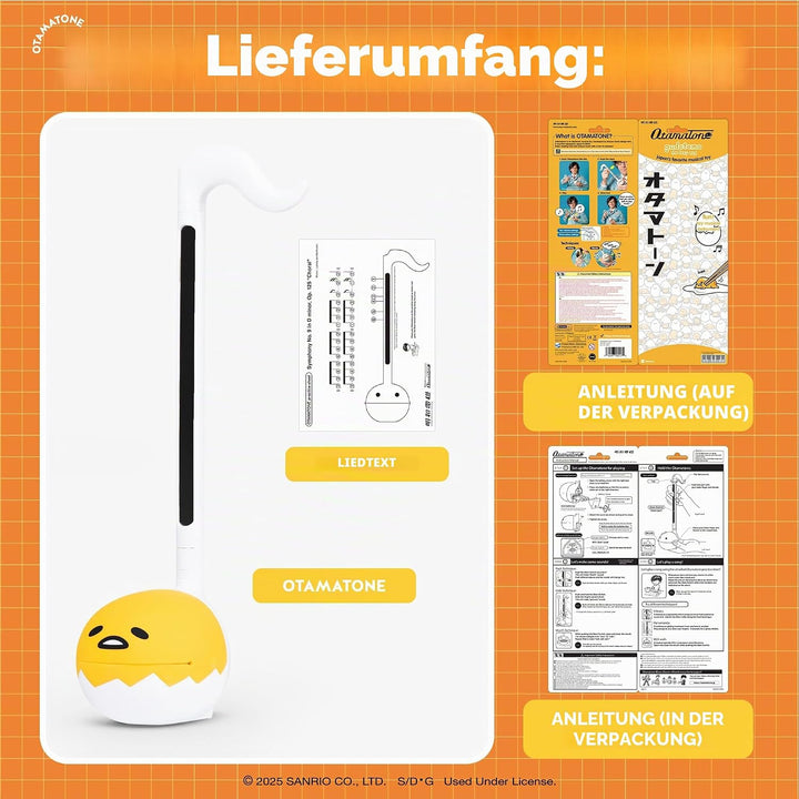 Otamatone Special Edition Sanrio (Gudetama) – Lustiges elektronisches Musikspielzeug-Synthesizer-Ins