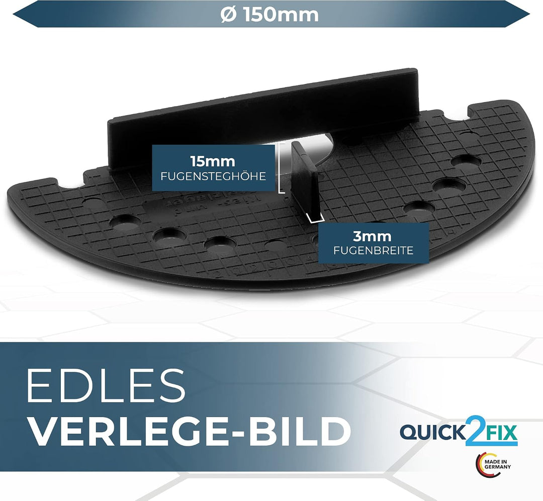 QUICK2FIX® Splittbettlager SET- Sandbettlager - Kiesbettlager - SET - (30 x Ganze + 20 x Halbe + 4 x