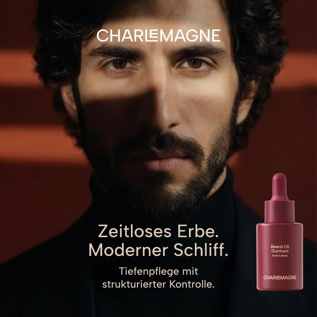 Charlemagne Bartöl für Männer – 30 ml, Durmont | Erdiger Traditioneller Duft, Bart-Conditioner &amp; Wei