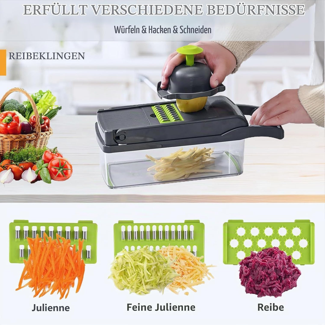 Gemüseschneider Gemüsehobel Reibe Zwiebelschneider Mandoline Dicer Chopper Küchenreibe Gemüsereibe,