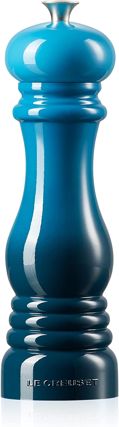 Le Creuset Salzmühle, ABS-Kunststoff, 6,2 x 6,2 x 20,8 cm, Keramik-Mahlwerk, Deep Teal, 960020006420