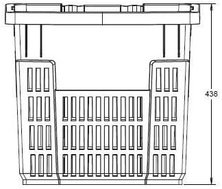 GERSO Einkaufstrolley 55 Liter grün mit Rollen ABS-Kunststoff Einkaufskorb fahrbar bunt, Grün