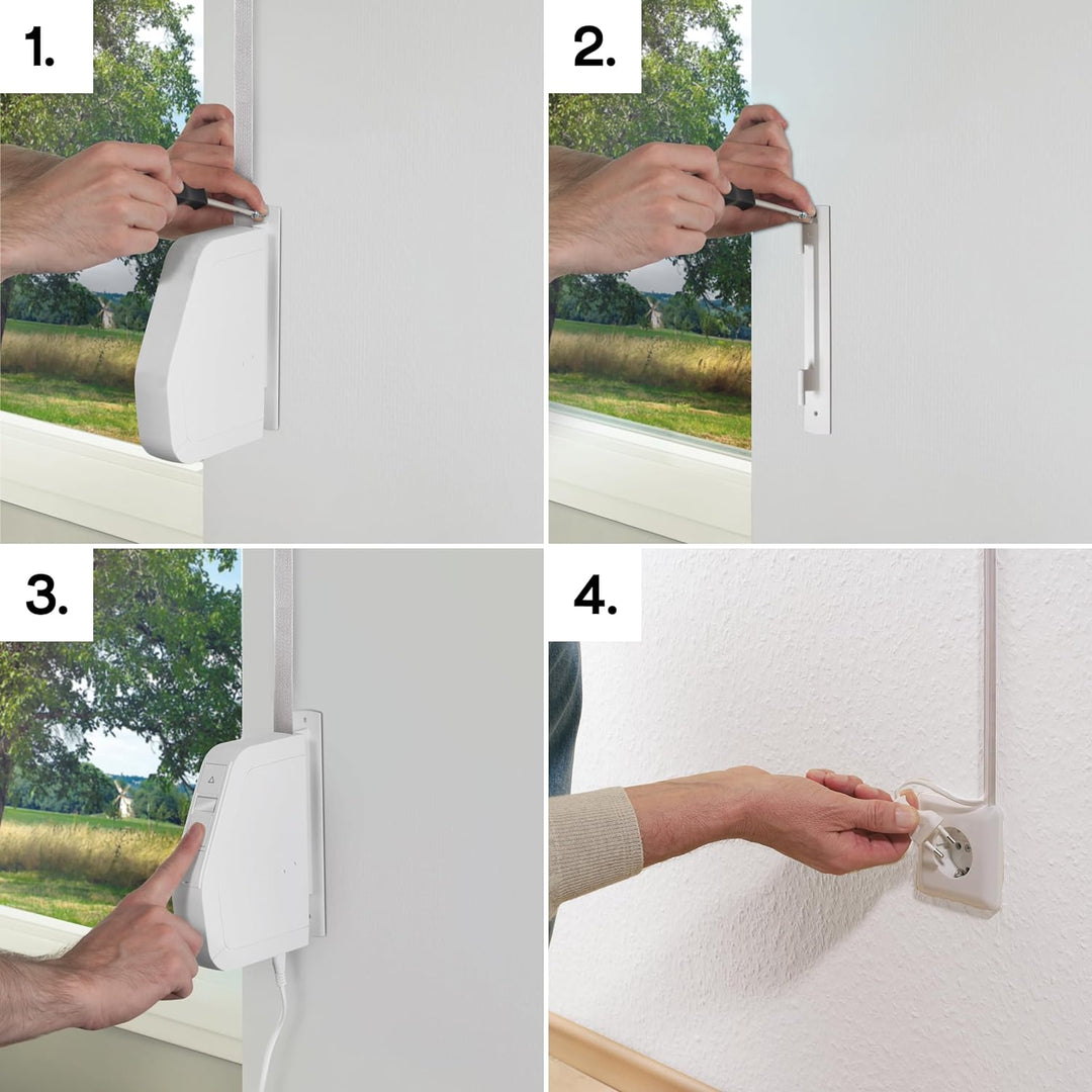 HOMEPILOT Gurtwickler RolloTron premium Aufputz - Elektrischer Gurtwickler zur Aufputzmontage HOMEPI