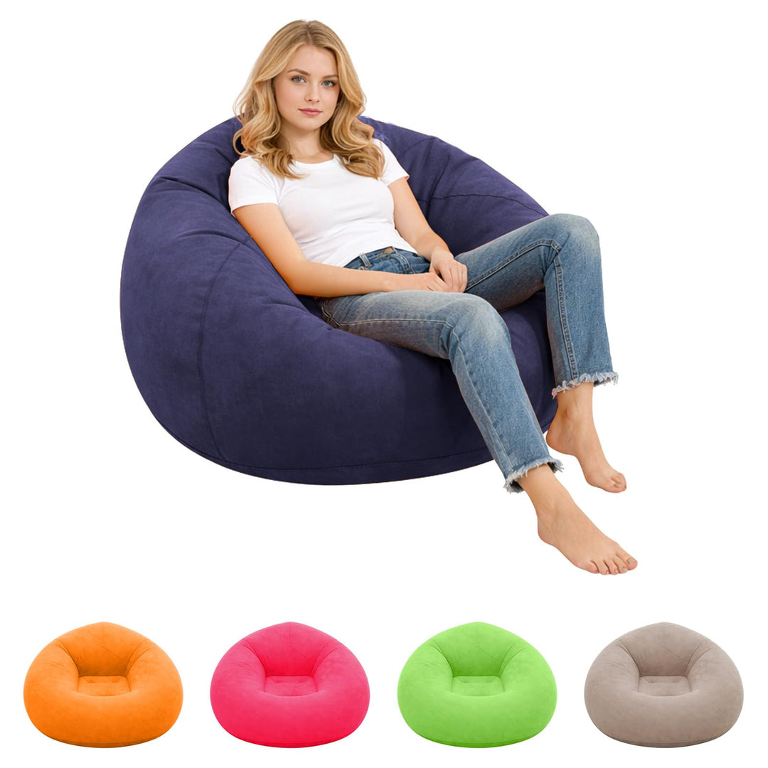 Aufblasbarer Sitzsack - 103x60cm Aufblasbares Sofa, Aufblasbarer Outdoor|Indoor-Sessel, Wohnzimmer L
