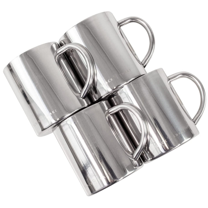Black Snake® Camping-Thermobecher | Edelstahl-Tasse zum Campen | Outdoor-Thermotasse 300 ml | Set au