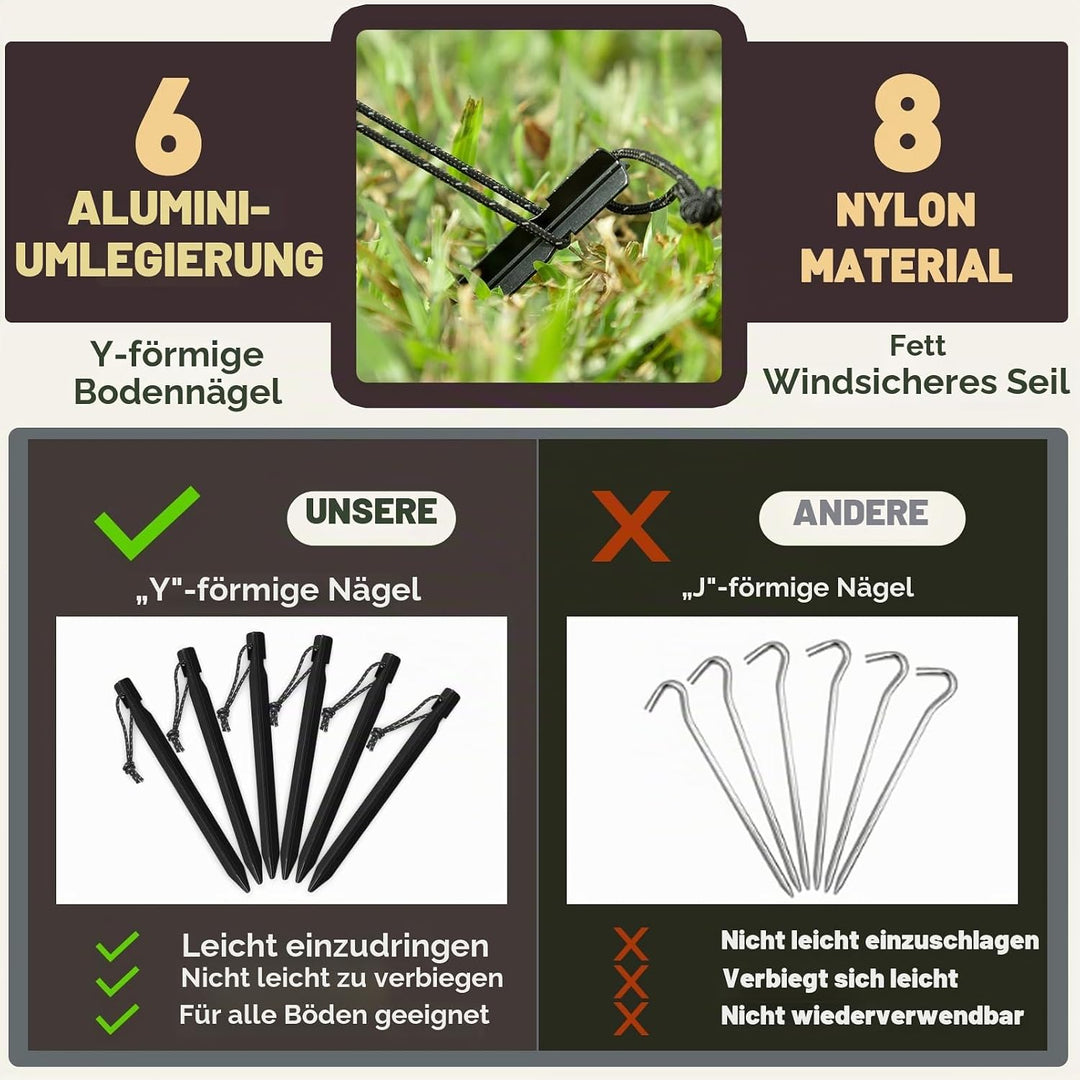 Tarp 3x4M Wasserdicht, Ultraleicht Camping Zeltplane, mit 15 Öse+6 Aluminiumstifte+8 Nylonseile, Ant
