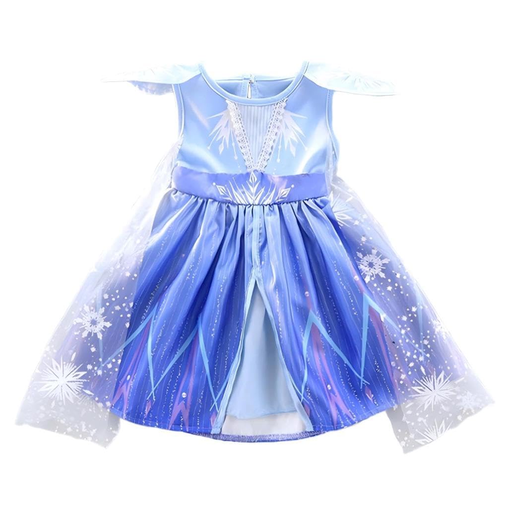 Lito Angels Schneekönigin Elsa Kleid mit Schleppe und Zubehör für Kinder Mädchen Eiskönigin 2 Prinze
