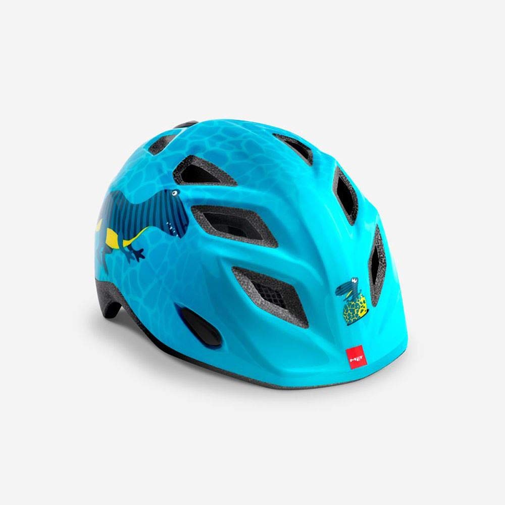 MET Elfo Kinderhelm Unisize (46-53 cm) Blue Dinosaurs, Blue Dinosaurs