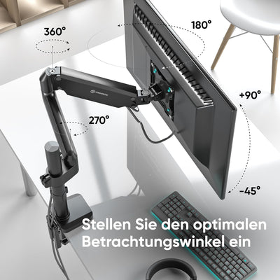 ONKRON VESA Monitor Halterung Tisch/Monitor Arm 1 Monitor schwenkbar für 13-34 Zoll Bildschirme 2-12