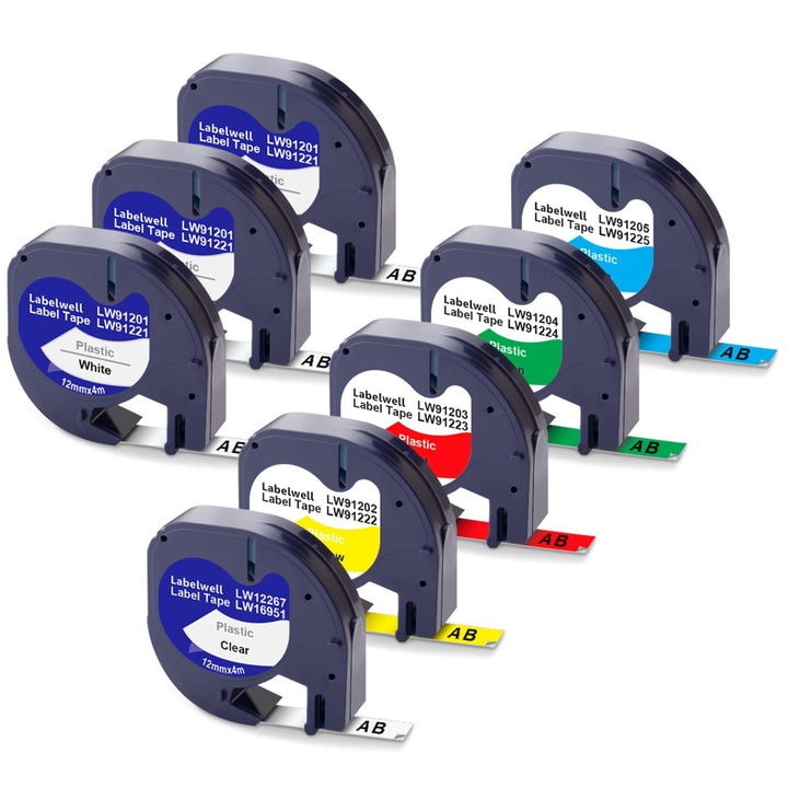Labelwell 8x Kompatible für Dynmo Etikettenband Kompatible für Dynmo 200B XR 80 LT-100H LT-110T LT-1