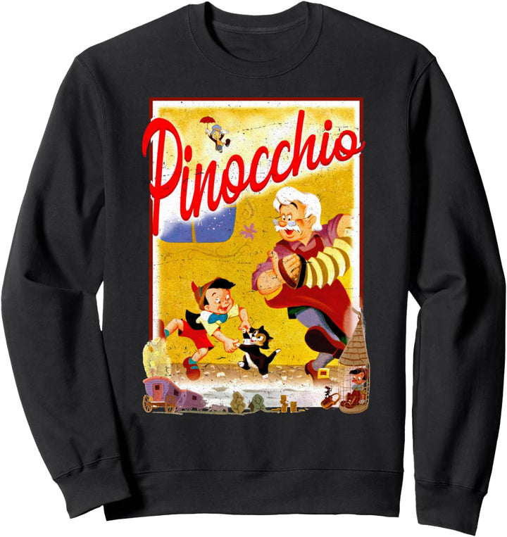 Disney Pinocchio Vintage Storybook Poster Sweatshirt