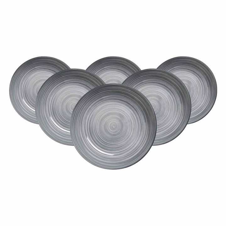 Ritzenhoff & Breker Sendai Wirbel Suppenteller-Set 6-teilig – 20 cm – Mix & Match Boho-Geschirr in G
