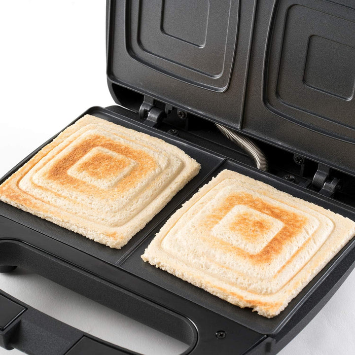Black+Decker ES9680070B BXSA751E Sandwich-Maker, 750, Edelstahl, Pantone 10394, Sandwich