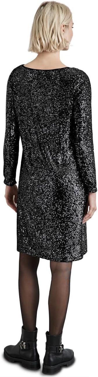 Street One Damen Party Sequins Dress solid 38 Sparkling Silver, 38 Sparkling Silver