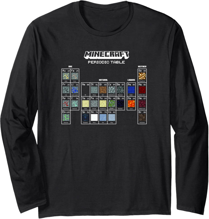 Minecraft Periodic Table Of Blocks Langarmshirt