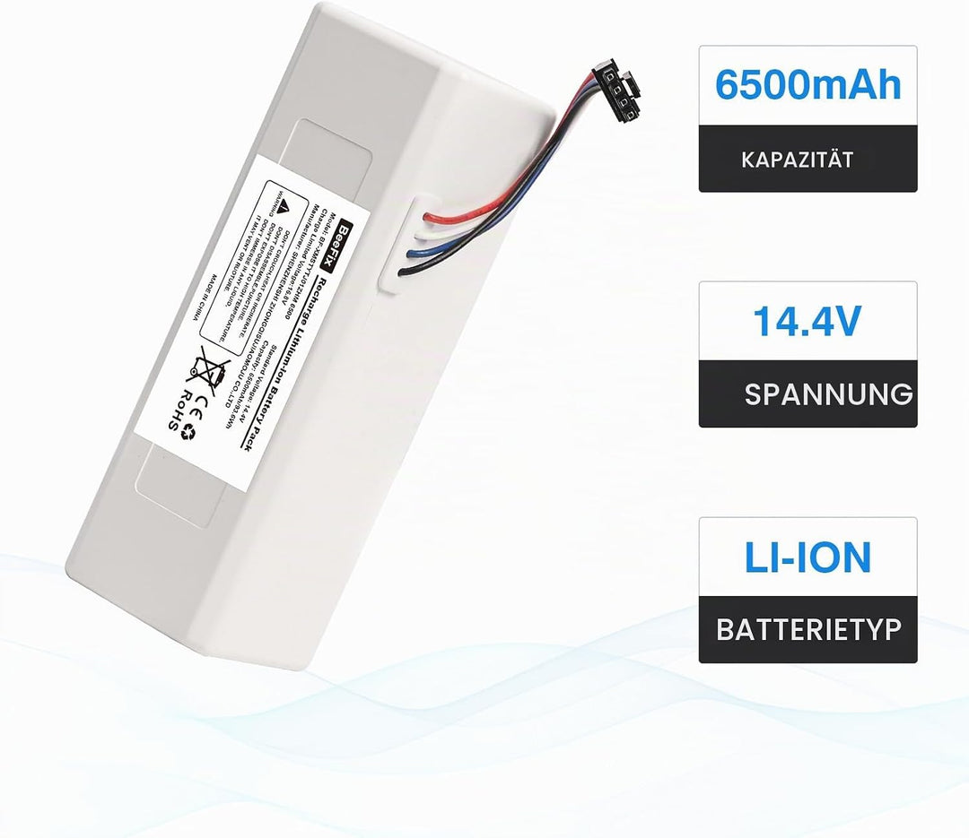 6500mAh Ersatzakku für Xiaomi Mijia 1C STYTJ01ZHM 14.4V Li-ion Akku Batterie Staubsauger Robotic Vac