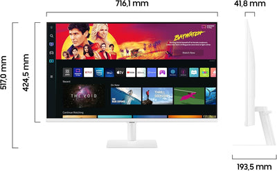 Samsung M7 Smart Monitor S32BM701UU, 32 Zoll, VA-Panel, Bildschirm mit Lautsprechern, 4K UHD-Auflösu