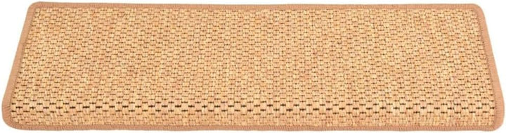vidaXL Treppenmatten 15Stk., Stufenmatten Selbstklebend, Treppenteppich in Sisal-Optik, Treppenstufe