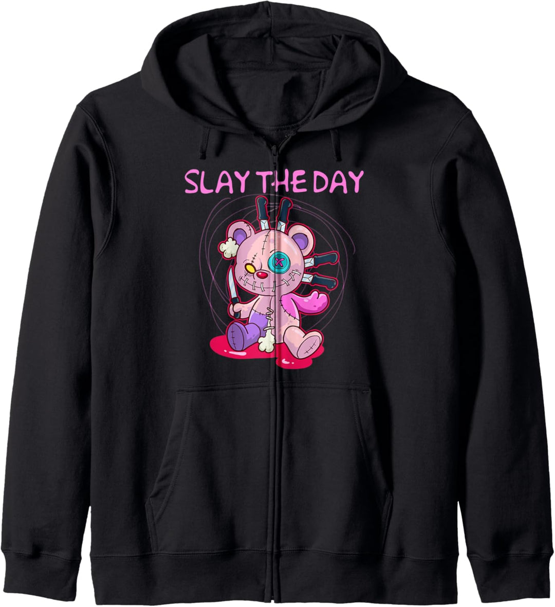 Pastel Goth Creepy The Day Teddy Kawaii Kapuzenjacke