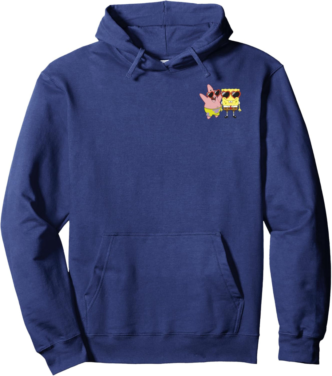 SpongeBob Schwammkopf Patrick Star Herz Brille Linke Brust Pullover Hoodie