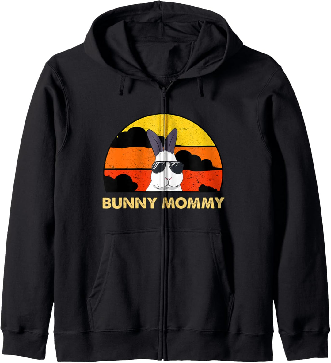 Bunny Mommy Rabbit Mom of Bunnies Damen Bunny Kapuzenjacke