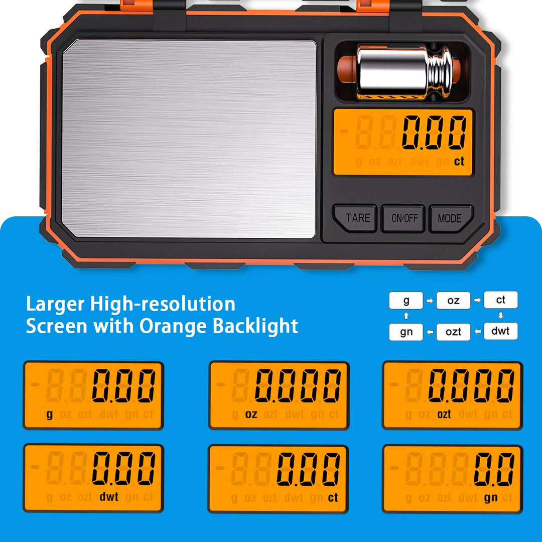 Brifit Feinwaage, Digitale Taschenwaage 200g/ 0,01 g Digitalwaage, Grammwaage, Goldwaage, Münzwaage,
