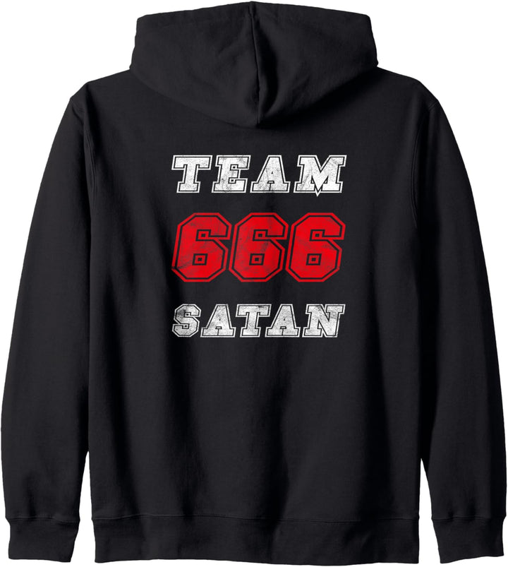 Satan Occult Team Atheist Death Metal Baphomet Vintage 666 Kapuzenjacke