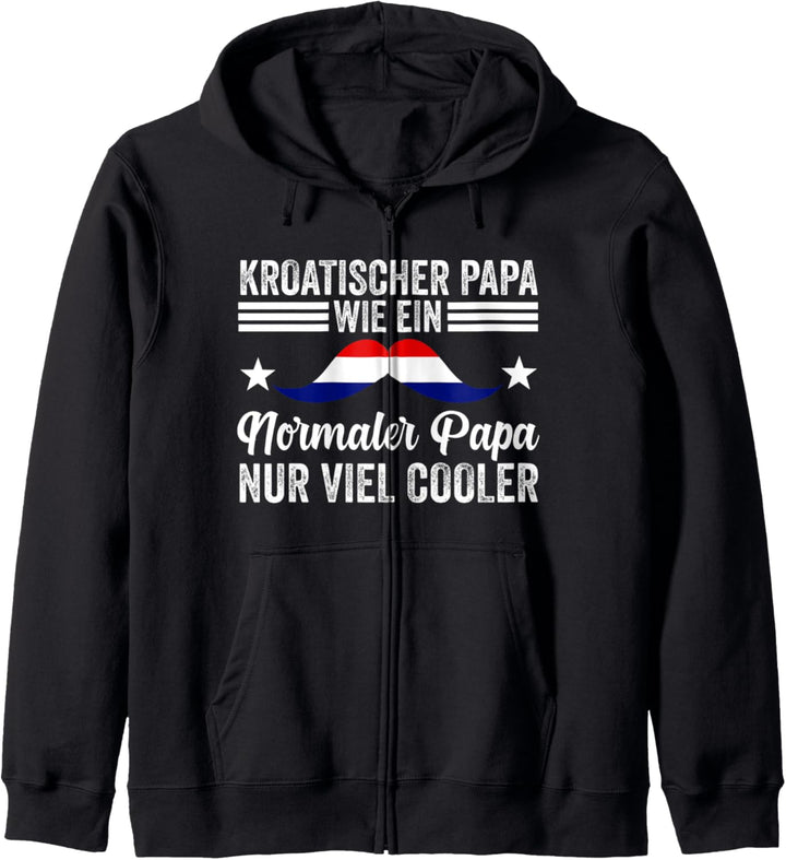 Kroatischer Papa Kroate Vater Vatertag Kroatien Kapuzenjacke