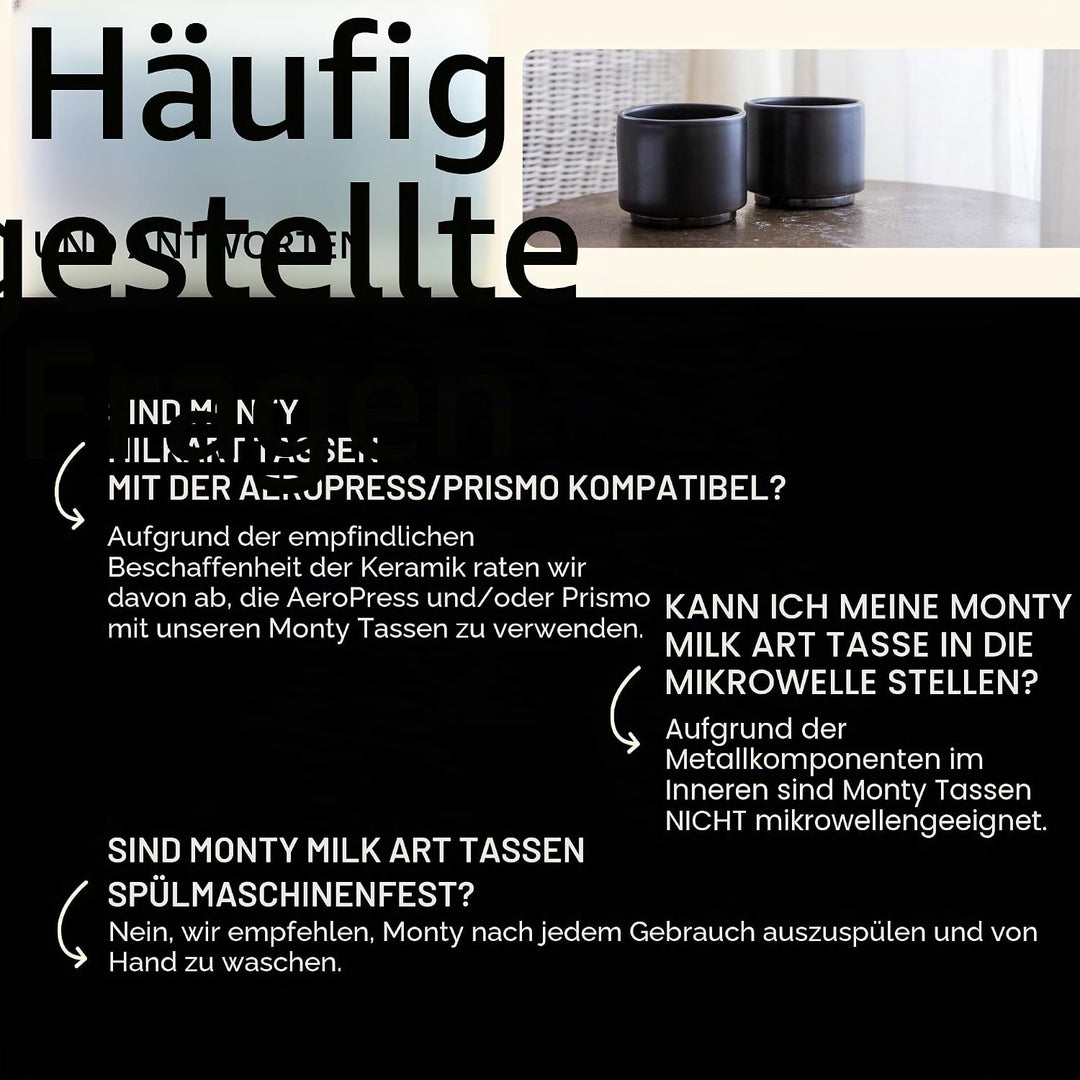 Fellow Doppelwandige Milchkunst-Keramikbecher Cappuccino (6,5 Unzen) Mattes Weiss 1 Unité (Lot de 1)